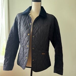 Barbour Black Utility Jacket Quilted Design